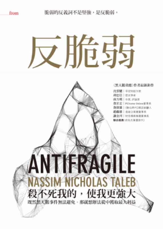 反脆弱：脆弱的反義詞不是堅強，是反脆弱 = Antifragile： Things That Gain from Disorder（納西姆．尼可拉斯．塔雷伯 (Nassim Nicholas Taleb) 著 ; 羅耀宗 譯）（大塊文化 2013）