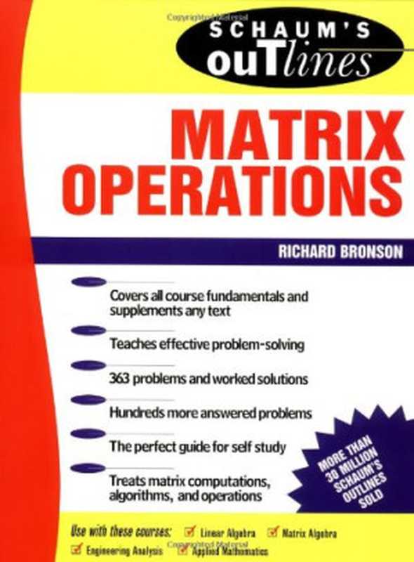 Theory and Problems of Matrix Operations（Richard Bronson）（McGraw-Hill 1989）