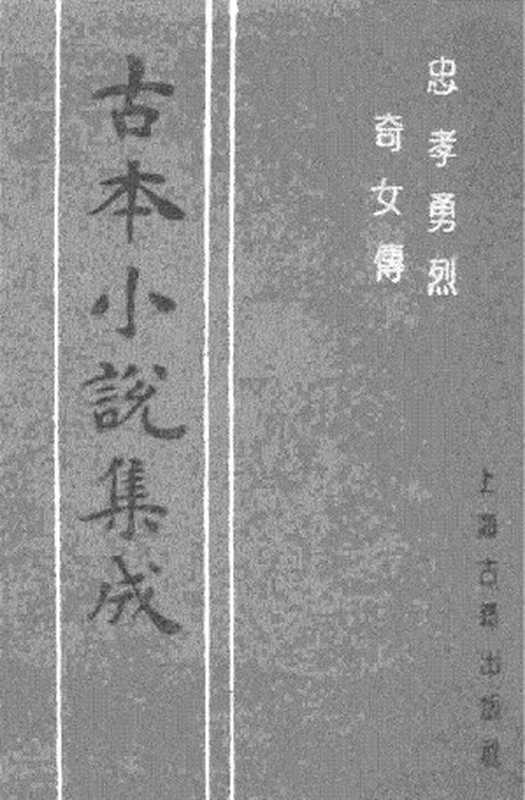 古本小说集成 2042 [清]不题撰人-忠孝勇烈奇女传（道生堂刊）（上海古籍出版社1994）（[清]不题撰人）（2017）