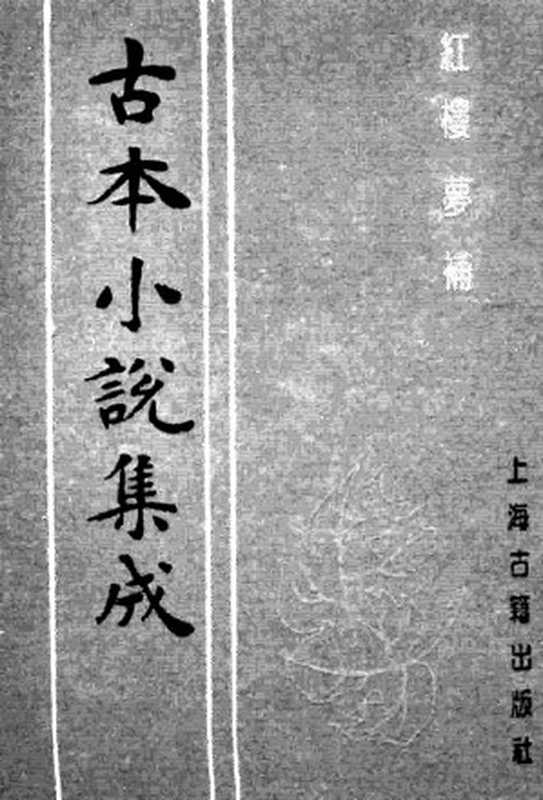 古本小说集成 3029 [清]归锄子撰-红楼梦补（藤花榭刊）（一）（上海古籍出版社1994）（[清]归锄子撰）（2016）