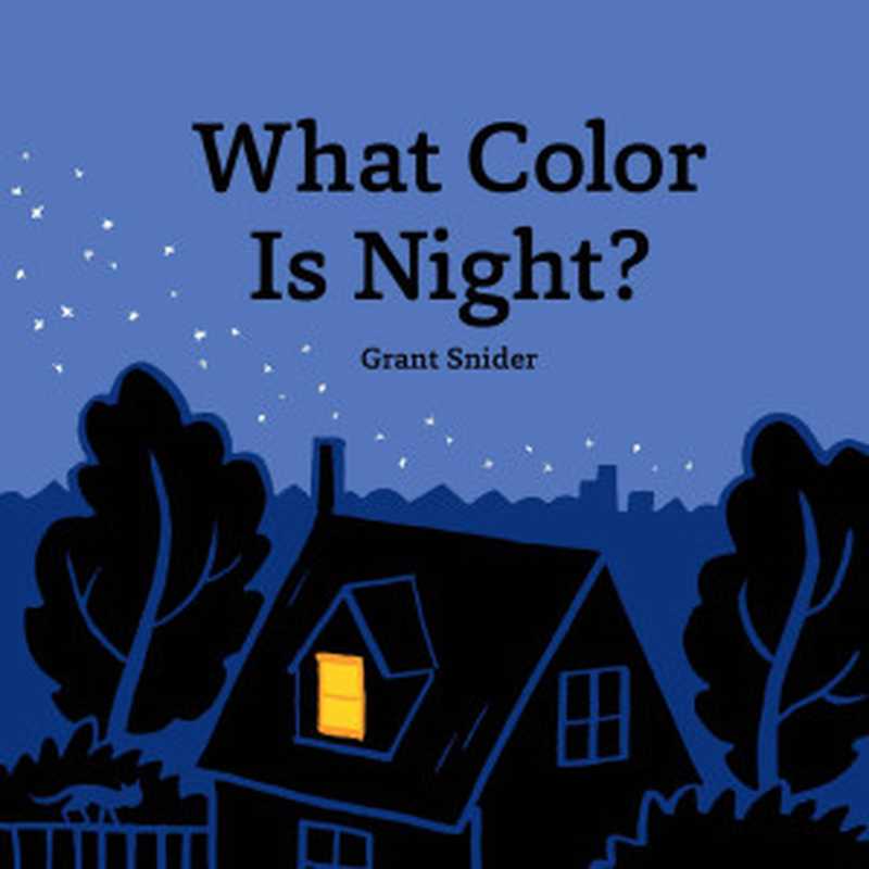 What Color Is Night （Grant Snider）（Chronicle Books 2019）