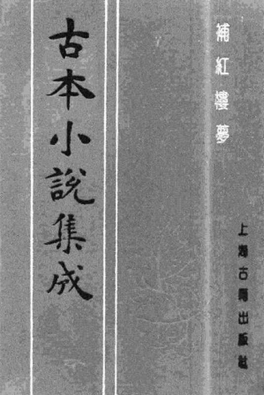 古本小说集成 4024 [清]嫏嬛山樵撰-补红楼梦（本衙藏板）（中）（上海古籍出版社1994）（[清]嫏嬛山樵撰）（2017）