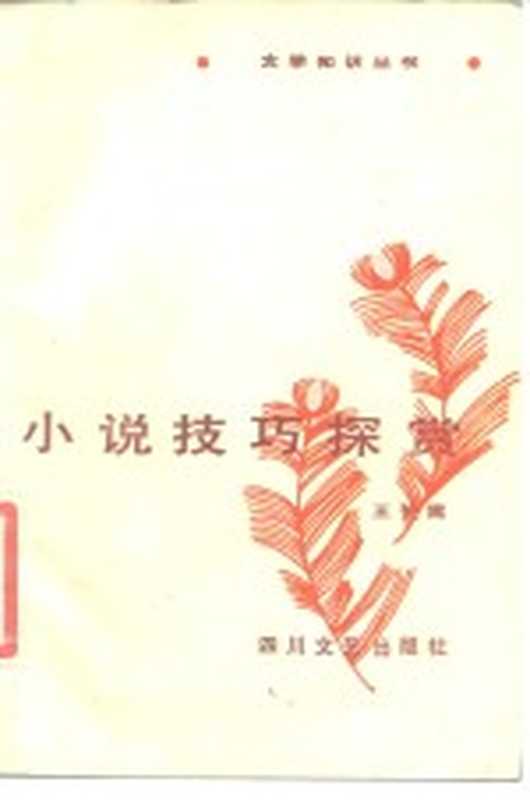 小说技巧探赏（王光霈著）（成都：四川文艺出版社 1986）