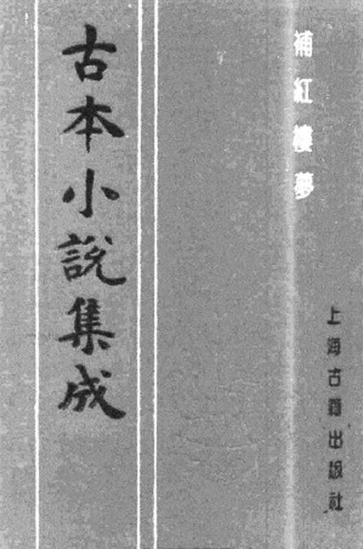 古本小说集成 4023 [清]嫏嬛山樵撰-补红楼梦（本衙藏板）（上）（上海古籍出版社1994）（[清]嫏嬛山樵撰）（2017）