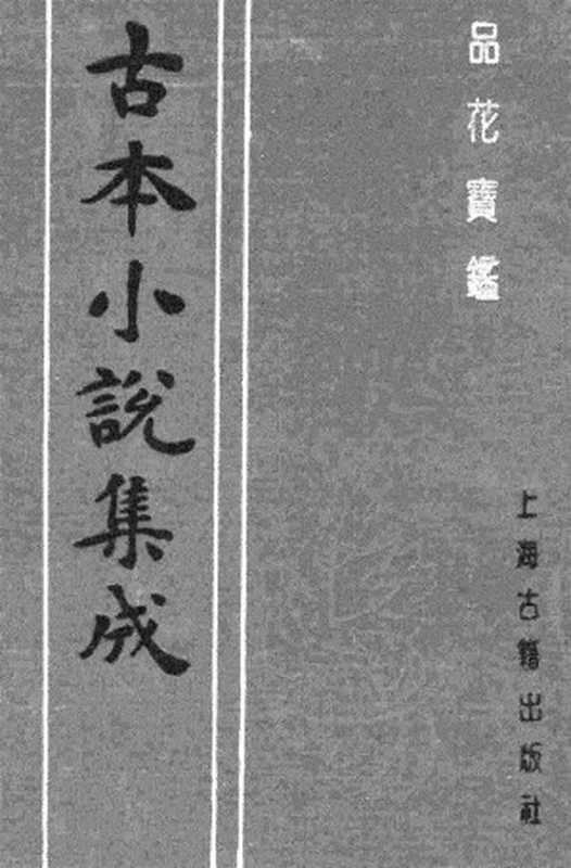 古本小说集成 4029 [清]石函氏-品花宝鉴（清刊）（二）（上海古籍出版社1994）（[清]石函氏）（2017）