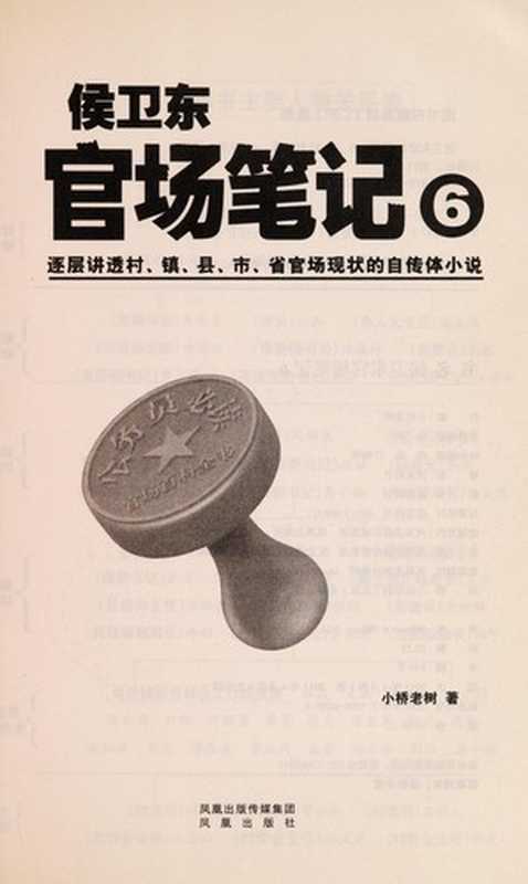 侯卫东官场笔记8： 逐层讲透村，镇，县，市，省官场现状的自传体小说（小桥老树）（凤凰出版社 2011）