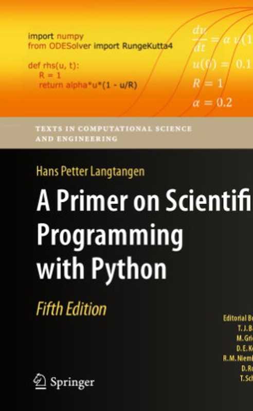 A Primer on Scientific Programming with Python（Hans Petter Langtangen）（Springer 2016）