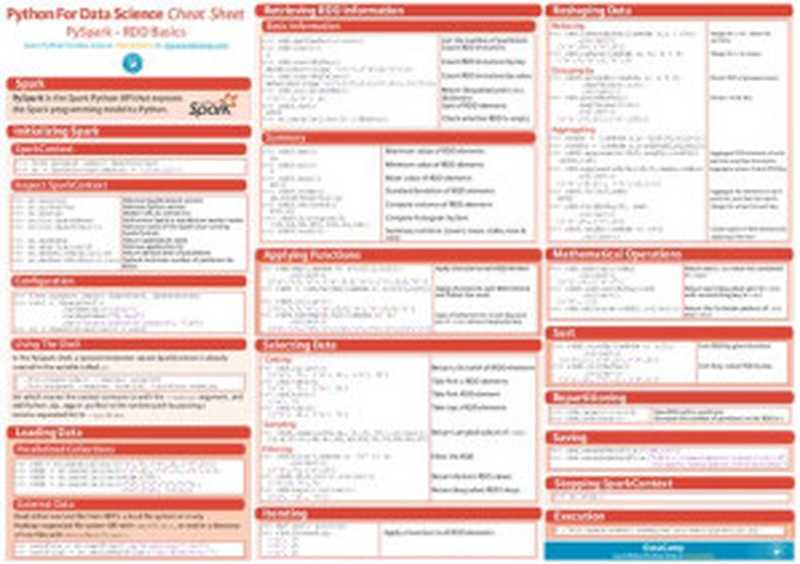 DataCamp PySpark Cheat Sheet（it-ebooks）（iBooker it-ebooks 2018）