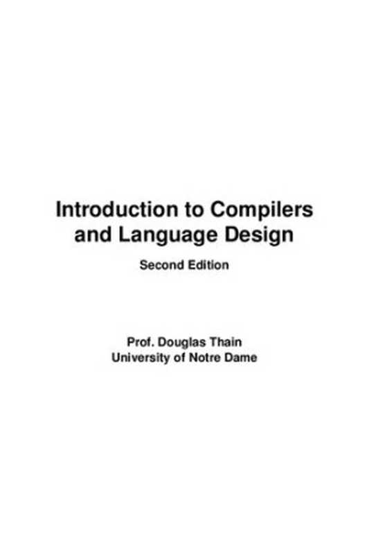 Introduction to Compilers and Language Design（Douglas Thain）（Independently published 2020）