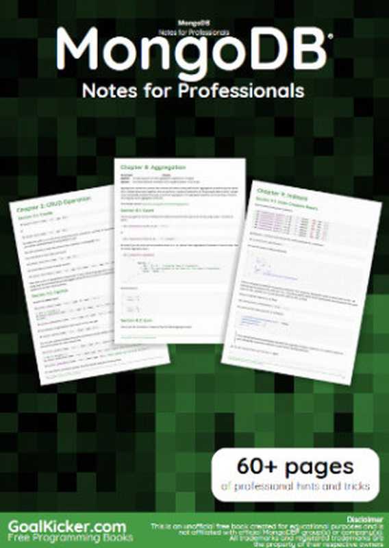 MongoDB Notes for Professionals（GoalKicker.com）（GoalKicker.com 2017）