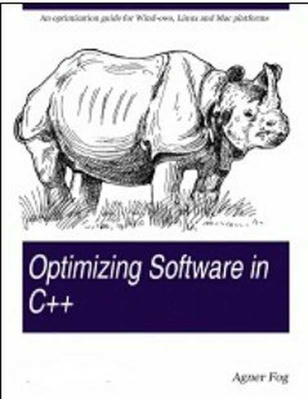 Optimizing software in C++（Agner Fog）（2023）