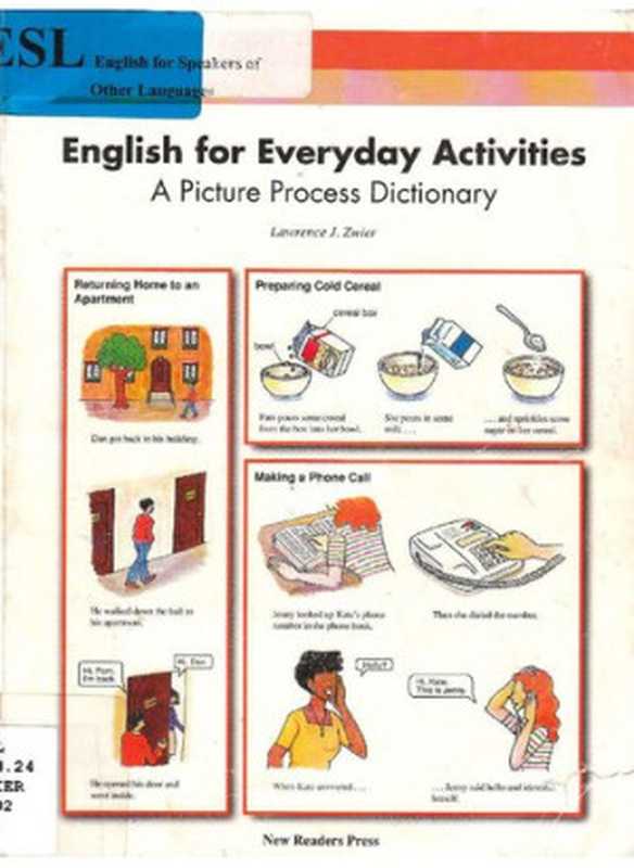 English for Everyday Activities： A Picture Process Dictionary（Lawrence J. Zwier）（New Readers Pr 1999）