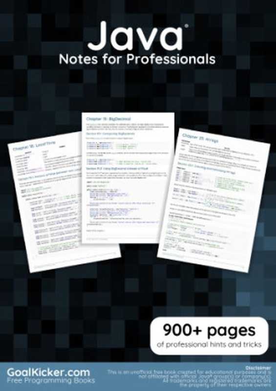 Java Notes for Professionals（Goal Kicker）（2018）