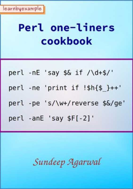 Perl one-liners cookbook（Sundeep Agarwal）（2021）