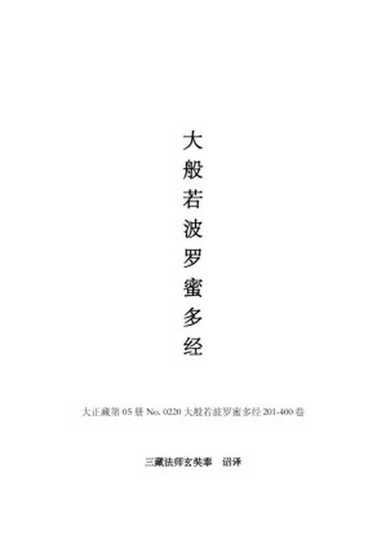 大般若波罗蜜多经201-400卷（大般若波罗蜜多经201-400卷）