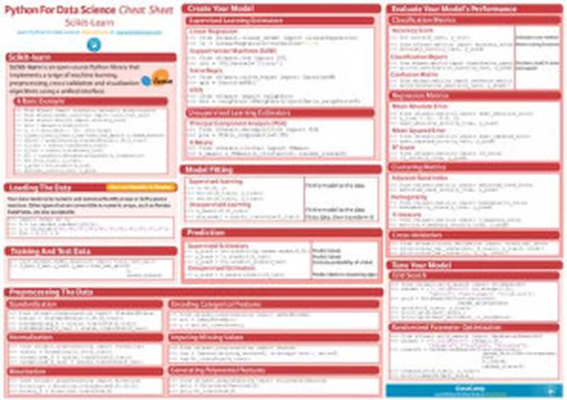 DataCamp Scikit Learn Cheat Sheet（it-ebooks）（iBooker it-ebooks 2018）