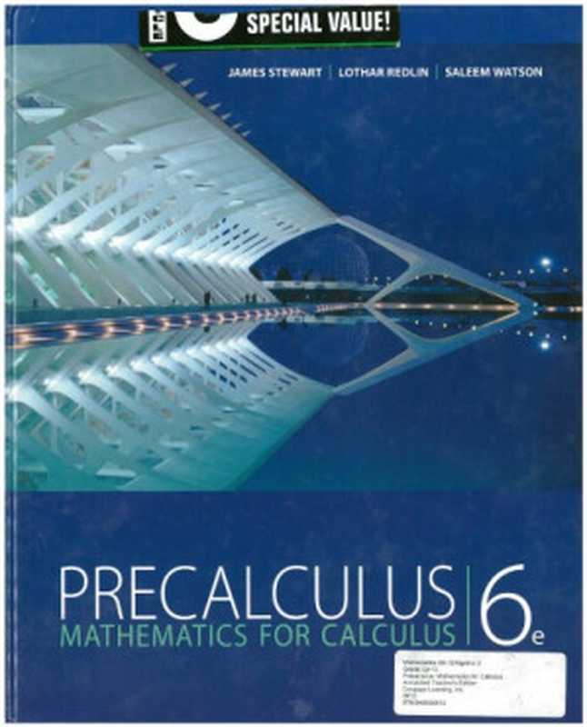 Precalculus： Mathematics for calculus. Teacher Edition（James Stewart）（Cengage Learning 2012）