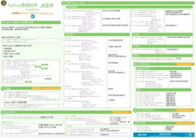 Python数据科学速查表 - Seaborn（it-ebooks）（iBooker it-ebooks 2018）