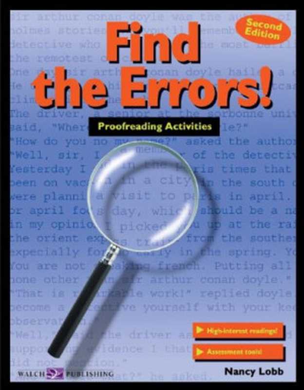 Find the Errors!： Proofreading Activities（Nancy Lobb， Nancy Lobb）（J Weston Walch 1998）