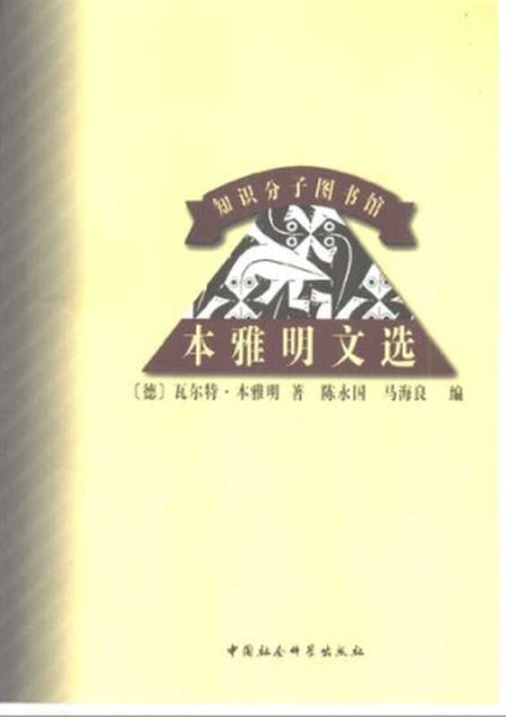 本雅明文选（本雅明）（中国社会科学出版社 2011）