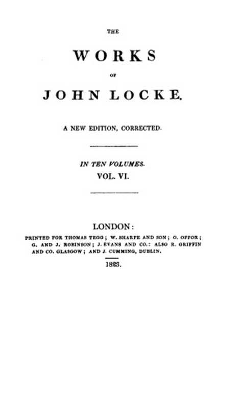 The works of John Locke 6（John Locke）（1823）