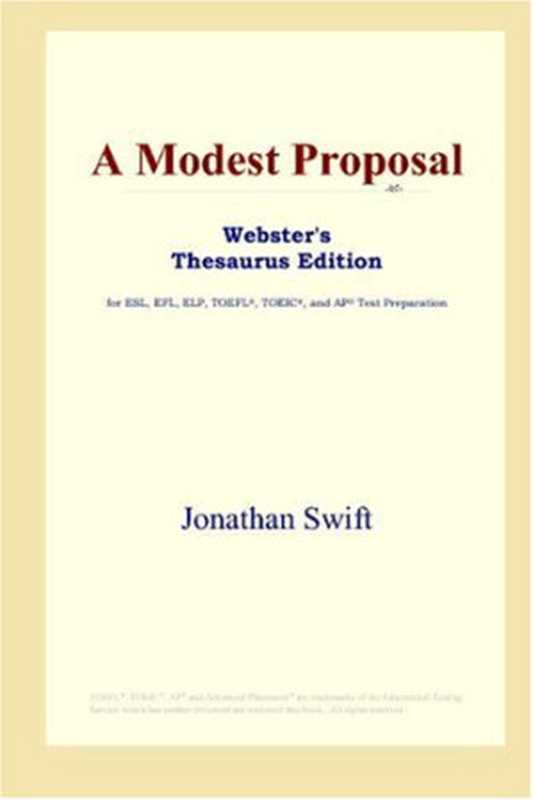 A Modest Proposal (Webster