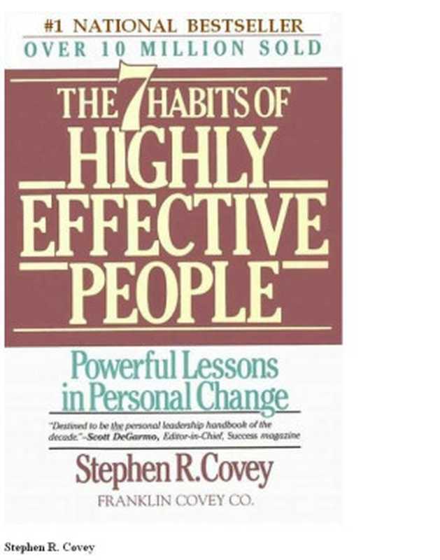 The 7 Habits of Highly Effective People（Stephen R. Covey）（Free Press 2004）