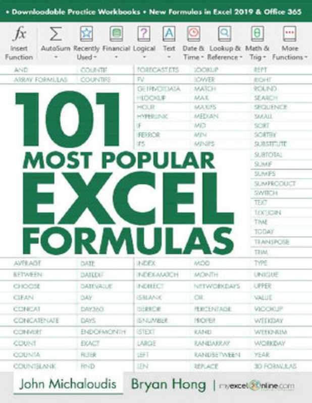 101 Most Popular Excel Formulas（John Michaloudis， Bryan Hong）（2019）