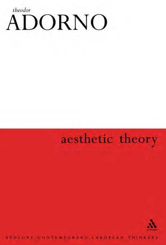 Aesthetic Theory（Theodor W. Adorno）（Continuum 2002）