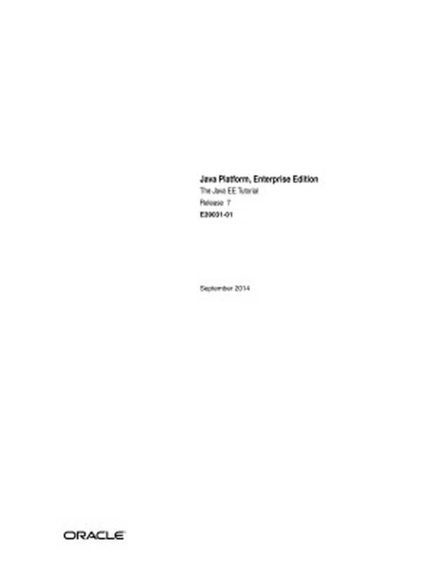 The Java EE 7 Tutorial（Oracle Corporation）（2014）