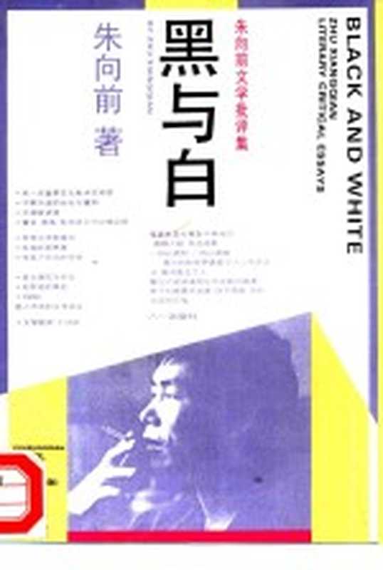 黑与白 朱向前文学批评集（朱向前著）（八一出版社 1993）