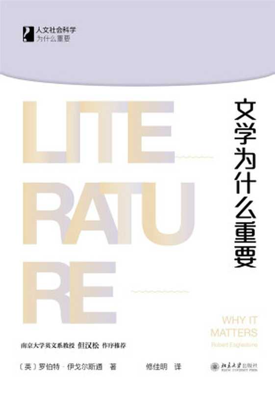 文学为什么重要（罗伯特·伊戈尔斯通， Robert Eaglestone， 修佳明）（北京大学出版社 2020）