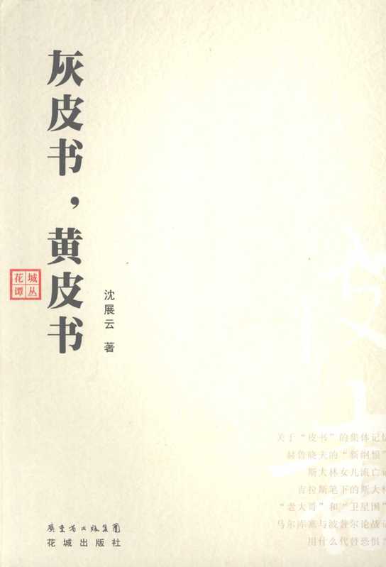 灰皮书，黄皮书（沈展云）（广州：花城出版社 2007）