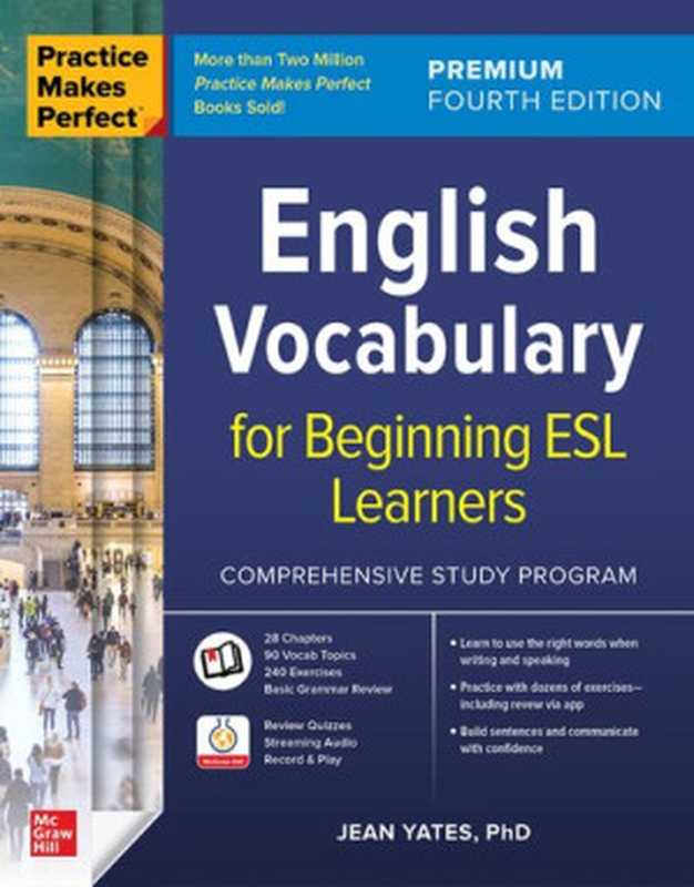 English Vocabulary for Beginning ESL Learners (Practice Makes Perfect)  4th Premium Edition（Jean Yates）（McGraw-Hill Education 2021）