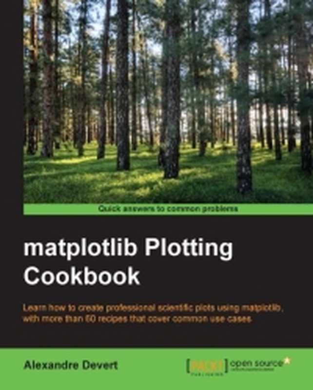 matplotlib Plotting Cookbook： Learn how to create professional scientific plots using matplotlib， with more than 60 recipes that cover common use cases（Alexandre Devert）（Packt Publishing 2014）