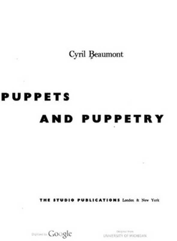 Puppets and Puppetry（Peter Fraser）（Scarborough House 1996）