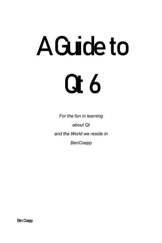 A Guide to Qt 6 Beginner