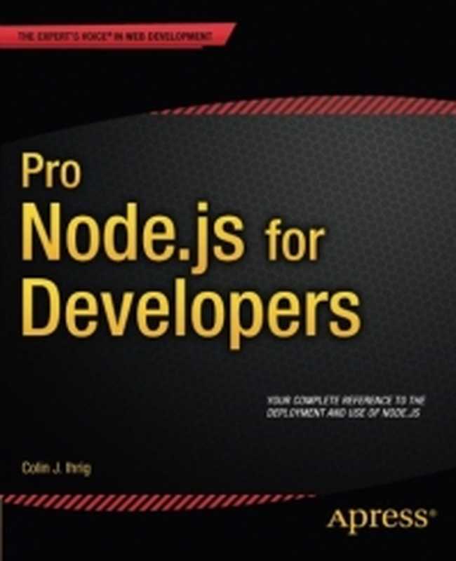 Pro Node.js for Developers（Colin Ihrig）（Apress 2013）