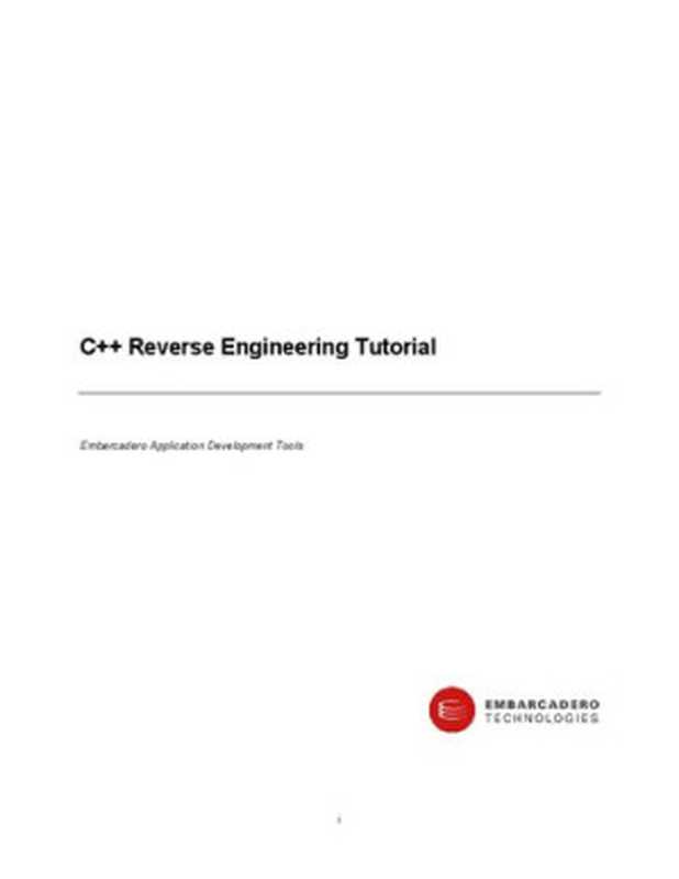 C++ Reverse Engineering Tutorial（Embarcadero Technologies）（2001）