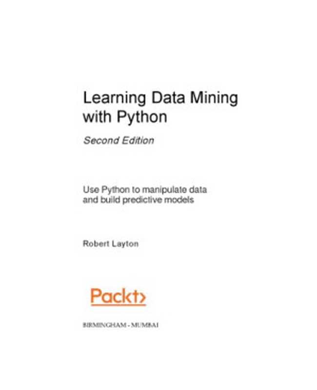 Learning Data Mining with Python（Robert Layton）（Packt 2017）