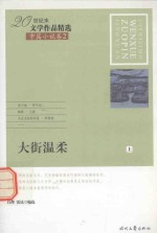 20世纪末文学作品精选 中篇小说卷 2 大街温柔 上（白烨，雷达编选）（长春：时代文艺出版社 2010）