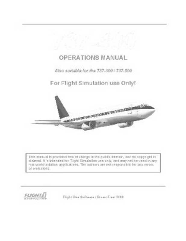 Boeing 737-400. Operations manual（2000）