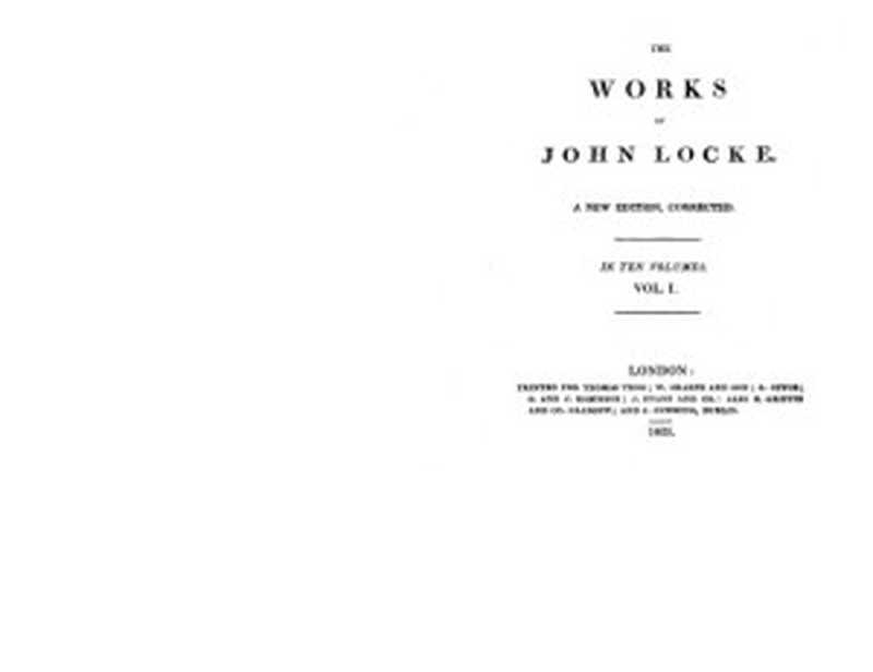 The works of John Locke 1（John Locke）（1823）