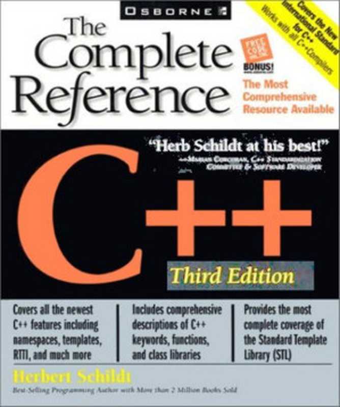 C++（Herbert Schildt）（McGraw-Hill Osborne Media 1998）