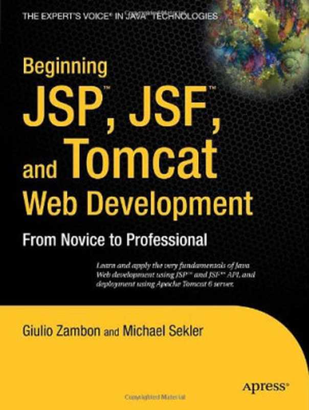 Beginning JSP™， JSF™ and Tomcat Web Development： From Novice to Professional (Beginning from Novice to Professional)（Giulio Zambon， Michael Sekler）（Apress 2007）