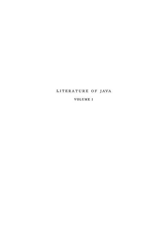 Synopsis of Javanese Literature 900–1900 A.D.（Theodore G. Th. Pigeaud Ph.D. Leiden (auth.)）（Springer Netherlands 1967）